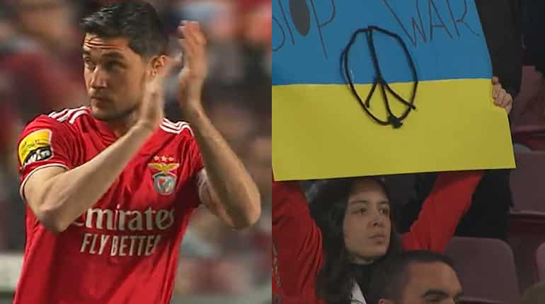 Ukrainian striker moved to tears after standing ovation from Benfica fans, video goes viral - WATCH