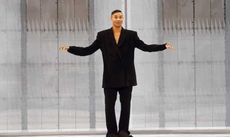 Designer Olivier Rousteing sends love to Ukraine at Paris Fashion Week