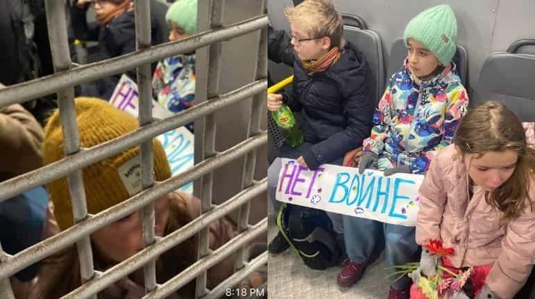 'Putin is at war with children': Russian police detain 5 children for laying flowers at Ukrainian embassy