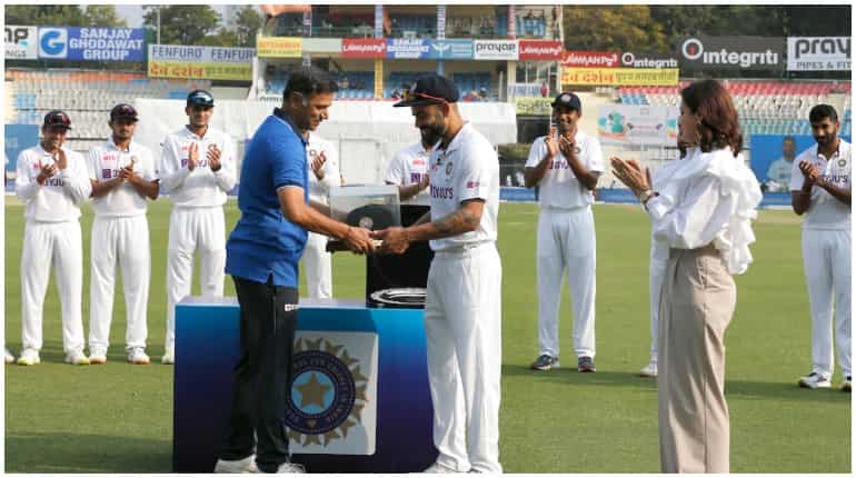 Virat Kohli's 100th Test: Rahul Dravid felicitates ex-captain ahead of series opener vs Sri Lanka - WATCH