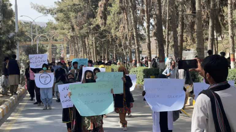 Baloch students at Islamabad university stage protests against harassment Baloch students at Islamabad university stage protests against harassment