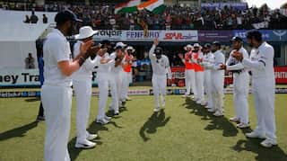 WATCH: Virat Kohli gets a guard of honour from Team India as he walks out to field in his 100th Test