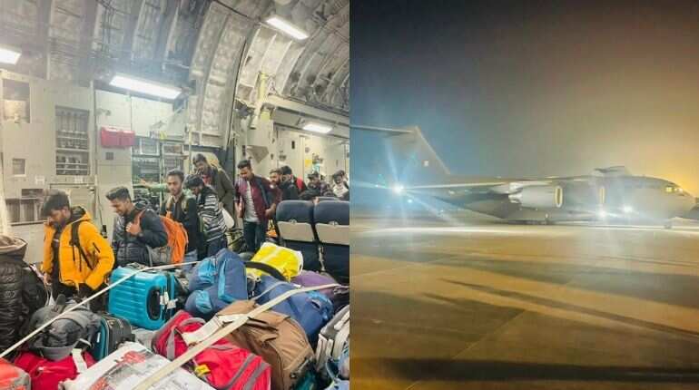 Sigh of relief: 183 Indian citizens reach Delhi in special flight under Operation Ganga