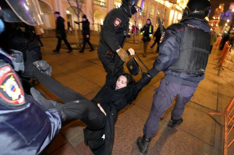Anti-war protest grows in Russia amid the ongoing Russian invasion of Ukraine