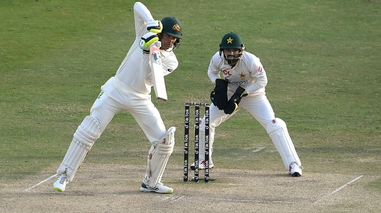 Draw on cards as Australia near Pakistan's first-innings total on rain-affected Day 4 Draw on cards as Australia near Pakistan's first-innings total on rain-affected Day 4