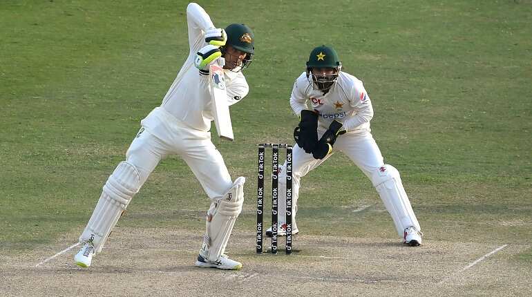 Draw on cards as Australia near Pakistan's first-innings total on rain-affected Day 4