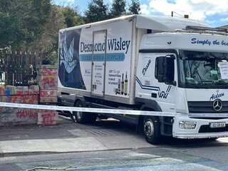 Watch | Irish man rams truck into Russian embassy gates, arrested