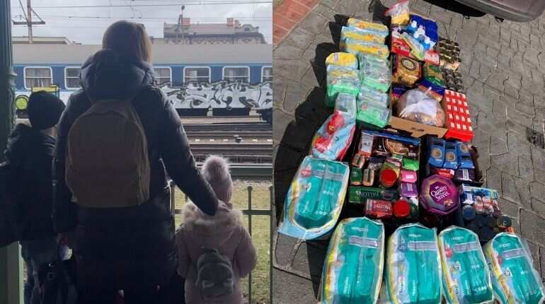 In a heart-warming gesture, Polish citizens leave essentials at border for Ukrainian refugees