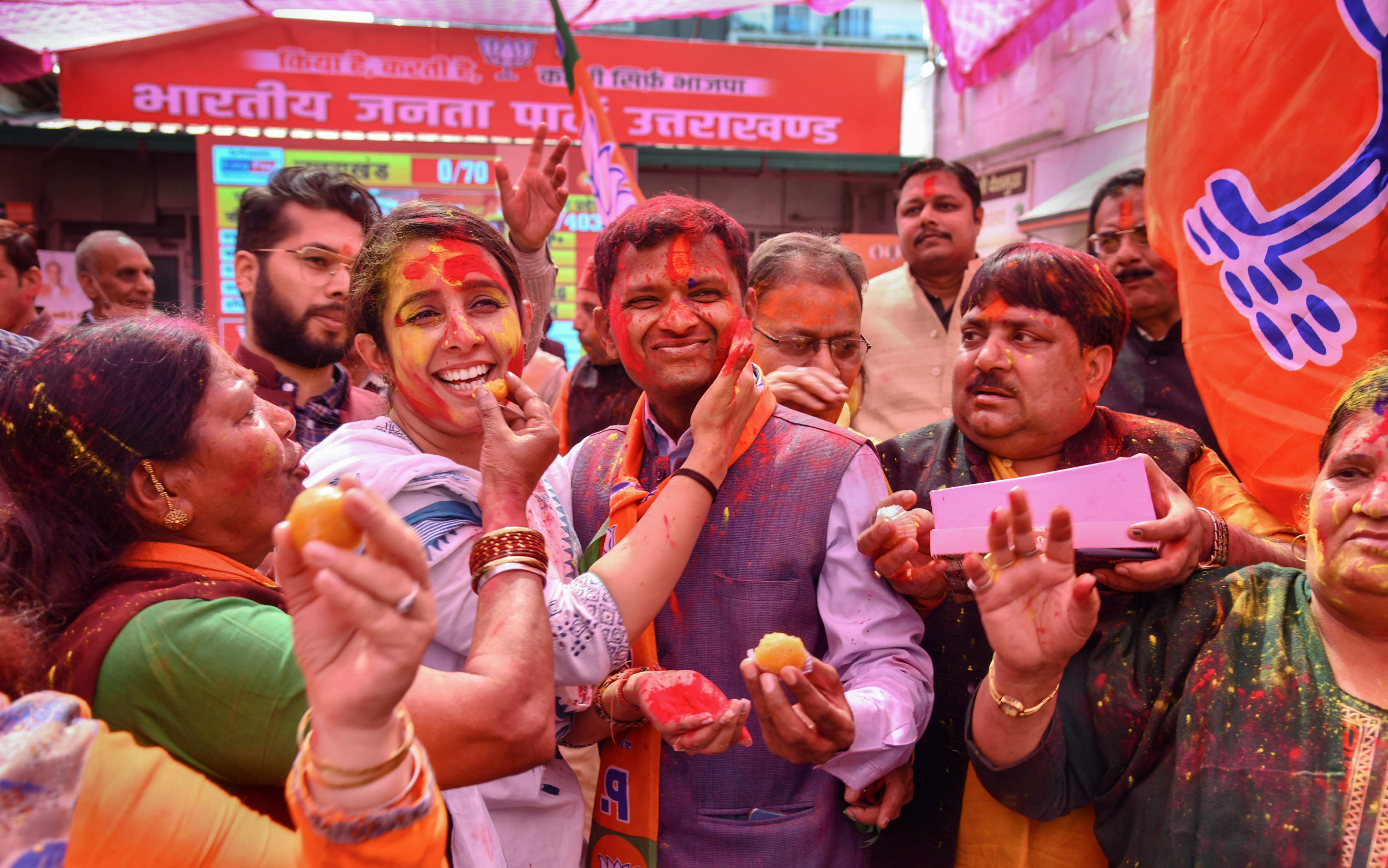 BJP headed for big win in U'khand but CM Dhami loses BJP headed for big win in U'khand but CM Dhami loses