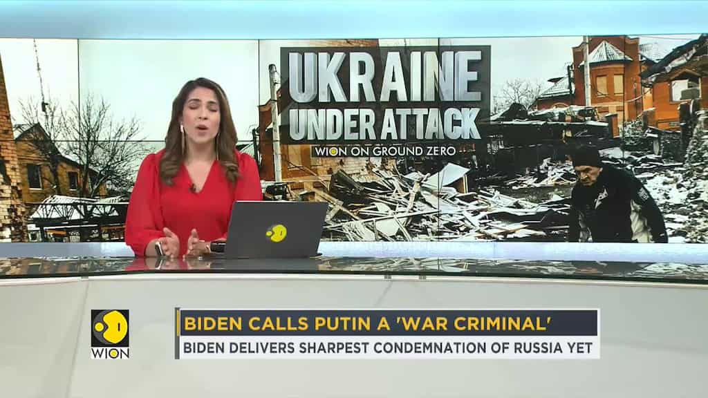 US President Joe Biden calls Russia's Vladimir Putin a 'war criminal' over Ukraine invasion