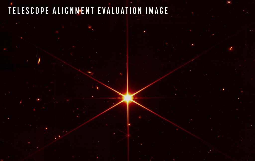NASA's James Webb Space Telescope captures test image of star and ancient galaxies