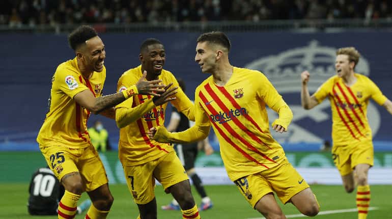 El Clasico: Pierre-Emerick Aubameyang scores twice as Barcelona hammer Real Madrid 4-0 in La Liga El Clasico: Pierre-Emerick Aubameyang scores twice as Barcelona hammer Real Madrid 4-0 in La Liga