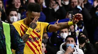 Pierre-Emerick Aubameyang scripts unique El Clasico record with stunning brace as Barca thrash Real Madrid
