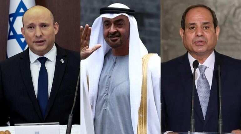 Israel's PM, UAE de facto leader in Egypt to hold talks with President el-Sissi