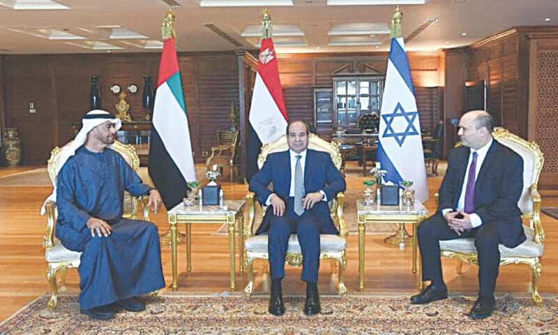 Egypt, Israel and UAE leaders meet for their first ever three-way summit