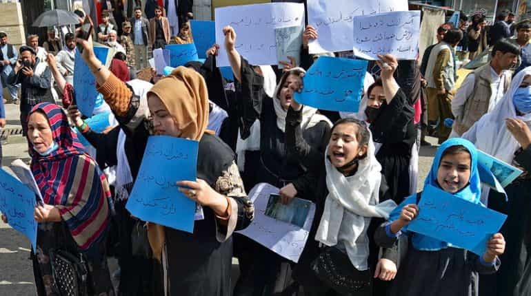 'Open the schools': Afghan girls protest in Kabul 'Open the schools': Afghan girls protest in Kabul