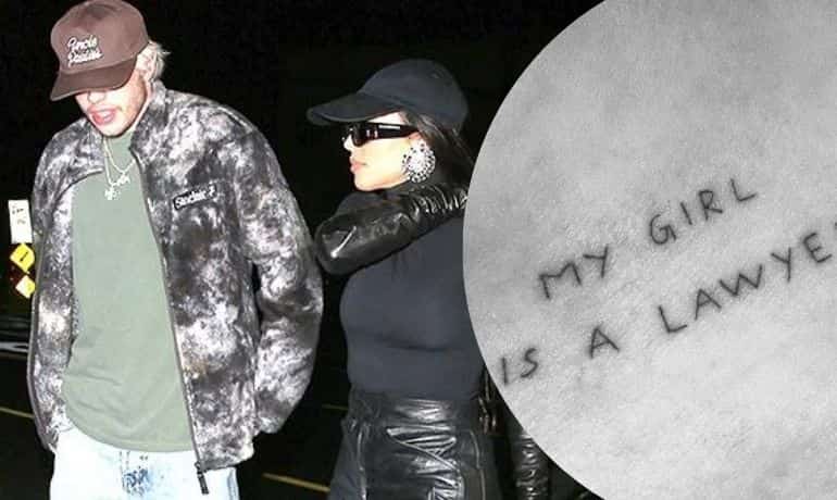 Kim Kardashian reveals Pete Davidson's 'my girl is a lawyer' tattoo