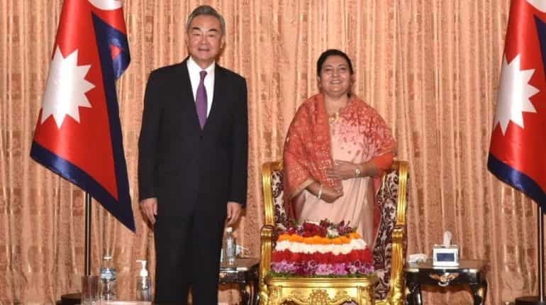 Chinese FM Wang Yi meets Nepali President Bidya Devi Bhandari, other key leaders Chinese FM Wang Yi meets Nepali President Bidya Devi Bhandari, other key leaders