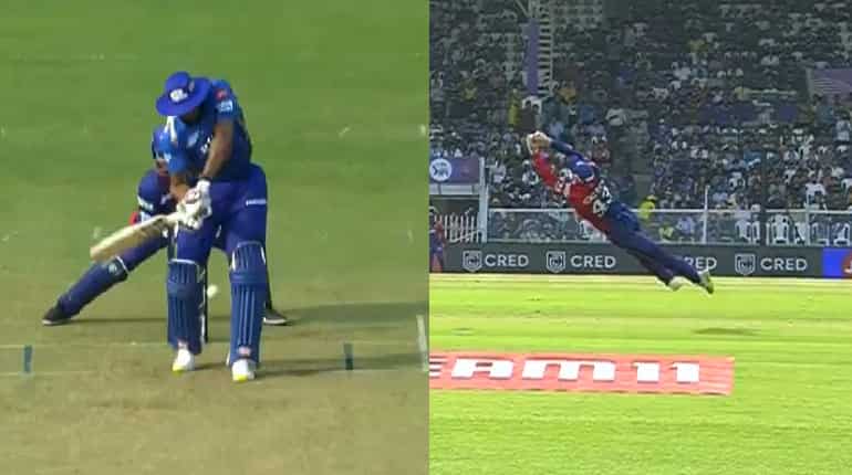 Delhi Capitals' Tim Seifert pulls off stunning catch to send Kieron Pollard packing in MI clash - WATCH Delhi Capitals' Tim Seifert pulls off stunning catch to send Kieron Pollard packing in MI clash - WATCH