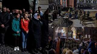 As conflict with Russia intensifies, mourners defy missile threats to attend Ukrainian military funerals