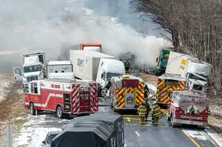 Watch: 3 dead, scores injured in deadly car pile-up in snow-bound Pennsylvania highway