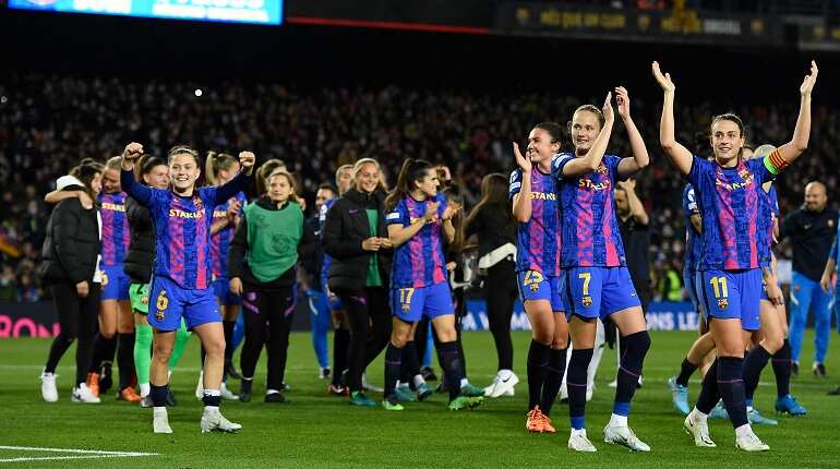 Champions League: Barcelona break women's attendance record in 5-2 victory over Real Madrid, enter semis Champions League: Barcelona break women's attendance record in 5-2 victory over Real Madrid, enter semis
