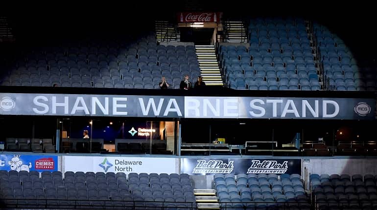Shane Warne Stand unveiled at iconic Melbourne Cricket Ground in memory of spin legend
