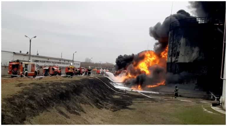 Ukraine denies attacking fuel depot inside Russia
