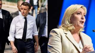 Emmanuel Macron holds first rally as France election race tightens