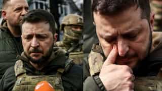 'These are war crimes': Ukraine President Zelensky fights back tears during Bucha visit