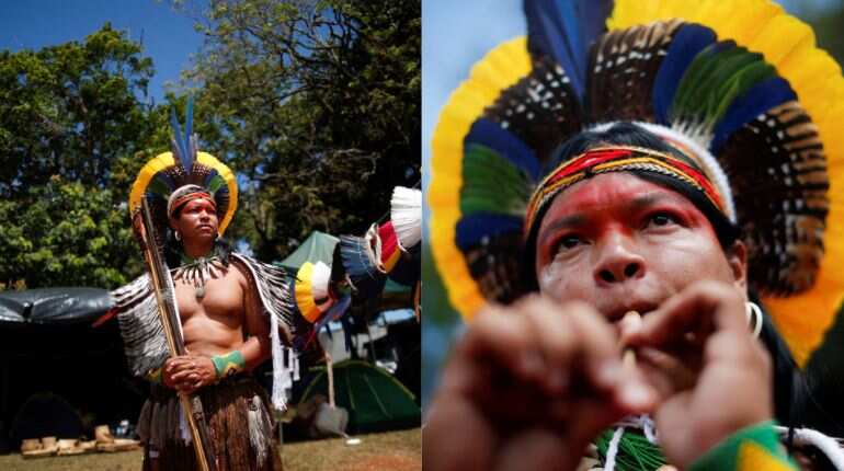 Indigenous protest camp erected in Brazilian capital to press land rights