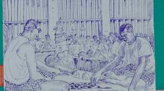 Smuggled sketches offer glimpses into harsh Myanmar prison