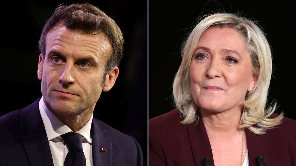 Macron finishes ahead of Marine Le Pen in first round of French presidential elections