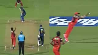 WATCH: Rahul Tripathi takes a sensational one-handed catch to send Shubman Gill packing in GT vs SRH clash
