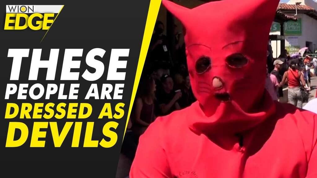 Salvadorans celebrate Easter dressed as 'devils', whip people in streets