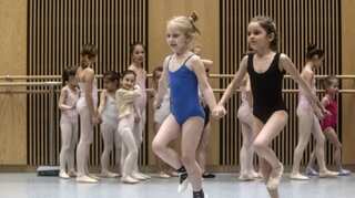 Ukraine refugee children dance in safety in Prague