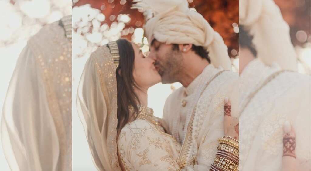Watch: Ranbir Kapoor kneeled down for bride Alia Bhatt for this ceremony and sealed it with a kiss