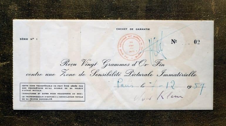 Believe it or not: 60-year-old receipt for 'invisible art' gets sold for nearly $1.2 million at auction Believe it or not: 60-year-old receipt for 'invisible art' gets sold for nearly $1.2 million at auction