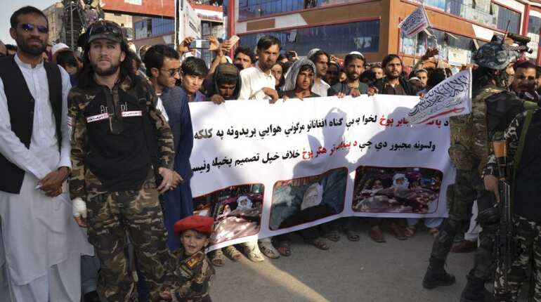 Pakistani military air strikes kill at least 47 people in Afghanistan