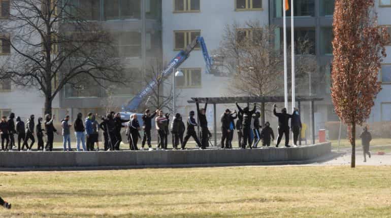 Anti-immigration rally in Sweden