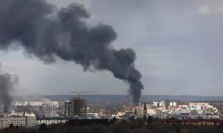 Five 'powerful' missiles hit Lviv as Russia bombards multiple Ukrainian cities