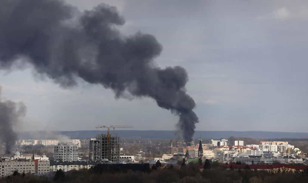 Five 'powerful' missiles hit Lviv as Russia bombards multiple Ukrainian cities