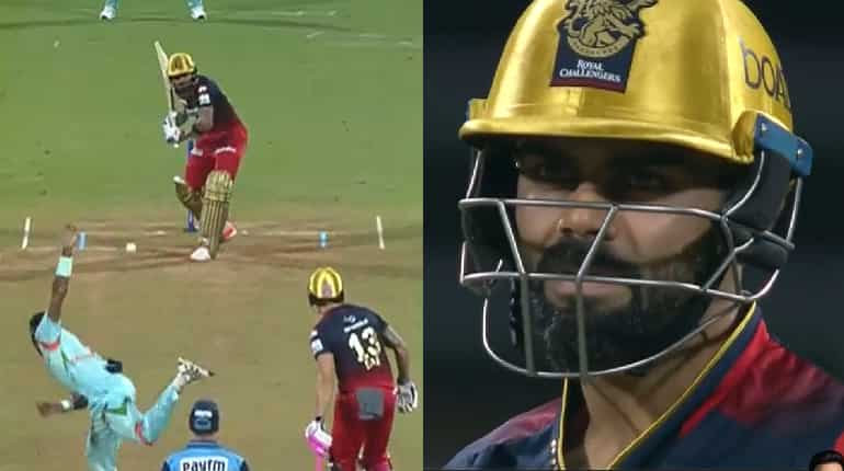 WATCH: Virat Kohli bags Golden Duck against LSG as Dushmantha Chameera picks 2 wickets in 2 balls WATCH: Virat Kohli bags Golden Duck against LSG as Dushmantha Chameera picks 2 wickets in 2 balls