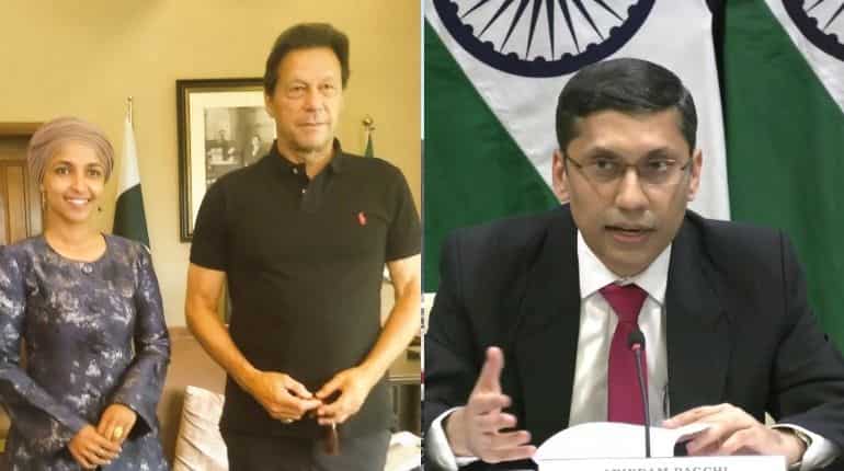 India condemns visit of US congresswoman Ilhan Omar to Pakistan-occupied Kashmir India condemns visit of US congresswoman Ilhan Omar to Pakistan-occupied Kashmir