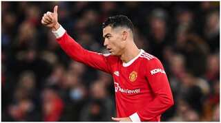 Cristiano Ronaldo reacts as Liverpool fans display compassion for death of his newborn son