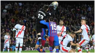 Striker Alvaro Garcia's early goal takes Rayo Vallecano to surprising win over Barcelona