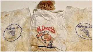 Man finds six-decades-old McDonald's meal inside wall of his house