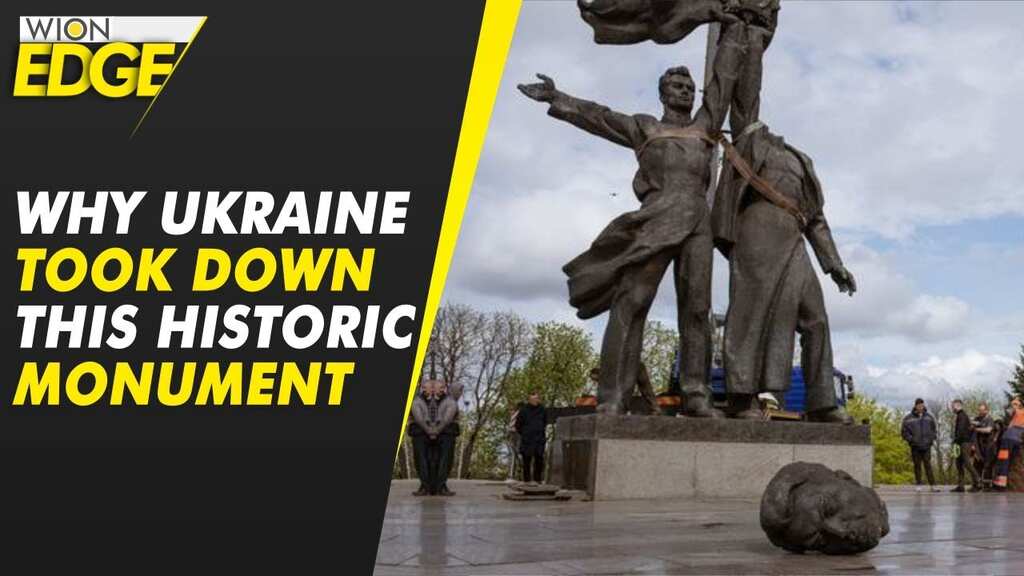 After Russian invasion, Ukraine takes down this historic monument in Kyiv