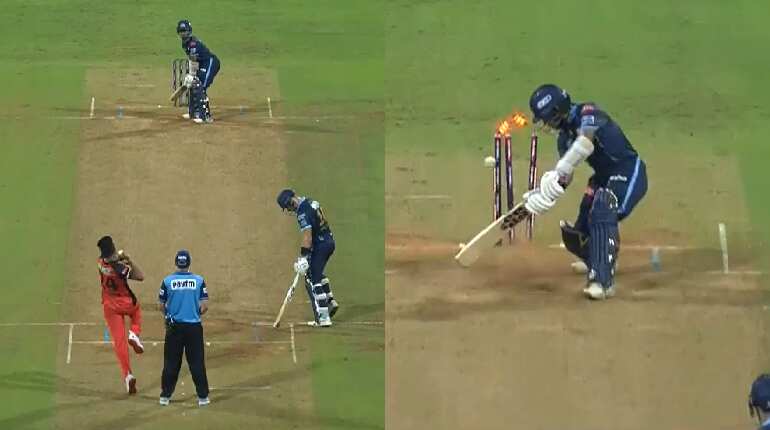 WATCH: Umran Malik cleans up Wriddhiman Saha with 153 kmph yorker, bags maiden 5-wicket haul in IPL
