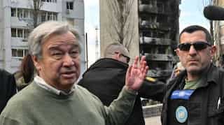 'In 21st century, war is an absurdity': UN chief Antonio Guterres visits destroyed Ukrainian towns